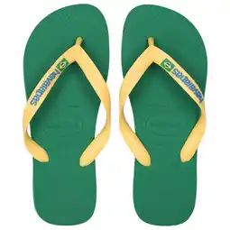 Foot Locker Havaianas Brasil Logo Slippers en Sandalen Dames - Groen - Maat 33/34 - Plastic aanbieding