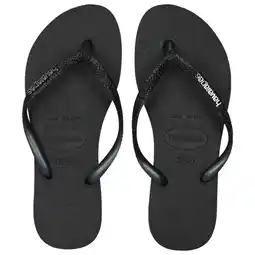 Foot Locker Havaianas Slim Slippers en Sandalen Dames - Zwart - Maat 33/34 - Plastic aanbieding