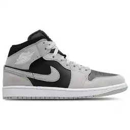 Foot Locker Jordan Aj1 Mid Sneakers Heren - Grijs - Maat 40 - Leer, Synthetisch aanbieding