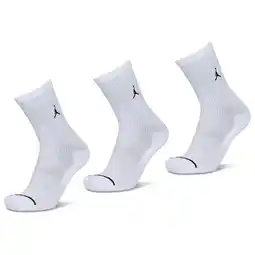 Foot Locker Jordan Everyday Cushioned Crew 3 Pack Sokken Unisex - Wit - Maat 35 - 38 aanbieding