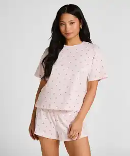 Hunkemoller Hunkemöller Pyjama set katoen Roze aanbieding