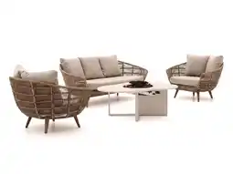 Kees Smit + 10% kassakorting | Intenso Stila/Cosiloft Novi stoel-bank loungeset met vuurtafel 4-delig aanbieding