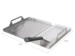 Kees Smit + 10% kassakorting | Boretti barbecue 2-in-1 grill tray met spatel 31,5x7,5x43cm aanbieding