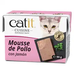 Zooplus 12x90g Catit Cuisine Mousse Kip met Ham nat kattenvoer aanbieding