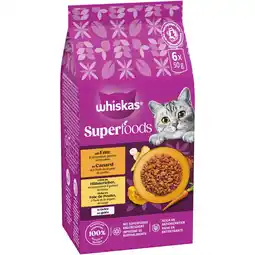 Zooplus 6x30g Eend, kippenlever Whiskas 1+ Superfoods Gemengde Selectie in Gelei Natvoer voor Katten aanbieding