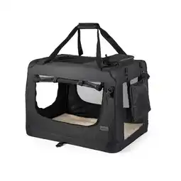 Zooplus Lionto honden transportbox van textiel, zwart 58x82x58cm aanbieding