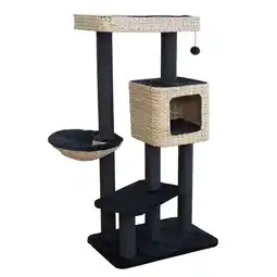 Zooplus Karlie waterhyacint krabmeubel Sombra L zwart/naturel kattenaccessoires aanbieding
