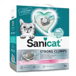 Zooplus 40% Korting! 2 x 6L/ 8L/ 10L of 12L Sanicat kattenbakvulling - Strong Clumps 2 x 10 l aanbieding