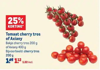 Makro Tomaat cherry tros of Axiany aanbieding