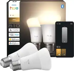 Coolblue Philips Hue A60 White E27 810lm 2-pack aanbieding