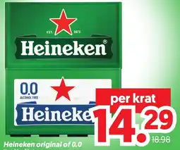 Dekamarkt Heineken original of 0.0 aanbieding