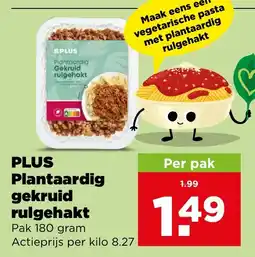 PLUS Plus plantaardig gekruid rulgehakt aanbieding