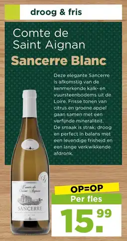PLUS Comte de Saint Aignan Sancerre Blanc aanbieding