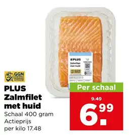 PLUS Plus zalmfilet met huid aanbieding