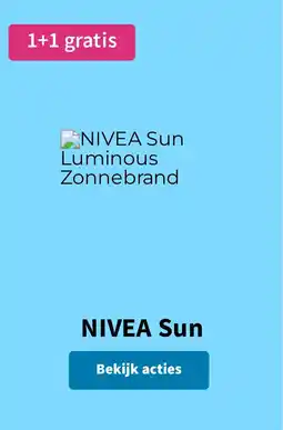 Plein.nl NIVEA Sun Luminous Zonnebrand aanbieding