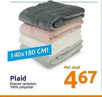 Action Plaid 140x180 Cm aanbieding