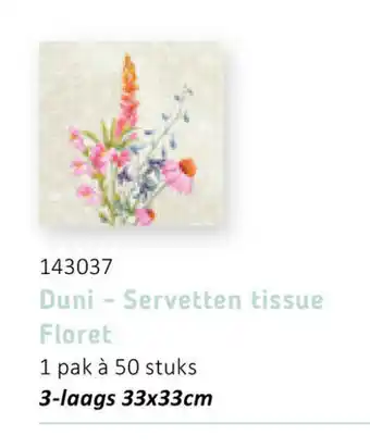 Van Hoeckel 143037 Duni - Servetten tissue Floret 33x33cm aanbieding