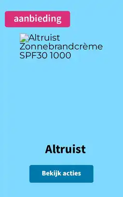 Plein.nl Altruist Zonnebrandcrème SPF30 1000 aanbieding