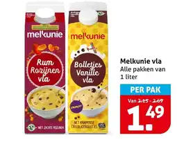 Hoogvliet Alle Melkunie vla aanbieding