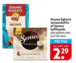 Hoogvliet Alle Douwe Egberts verwenkoffie of Senseo koffiepads aanbieding