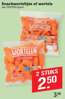 Coop Snackworteltjes of wortels aanbieding