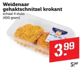 Coop Weidenaar gehaktschnitzel krokant aanbieding