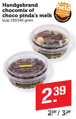 Coop handgebrand chocomix of choco pinda's melk aanbieding