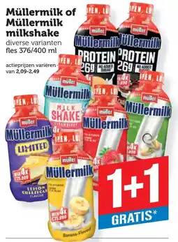 Coop Müllermilk of Müllermilk Milkshake aanbieding