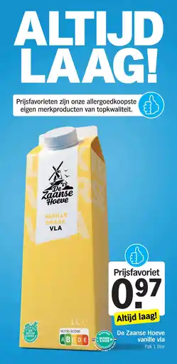 Albert Heijn De Zaanse Hoeve vanille vla aanbieding