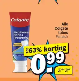 Albert Heijn Alle Colgate tubes aanbieding