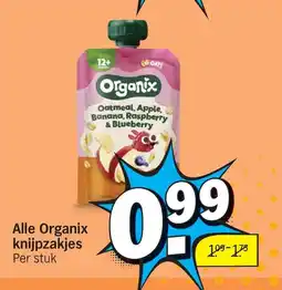 Albert Heijn Alle Organix knijpzakjes aanbieding