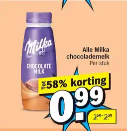 Albert Heijn Alle Milka chocolademelk aanbieding