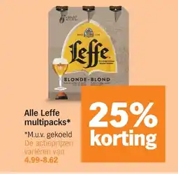 Albert Heijn Alle Leffe multipacks* aanbieding