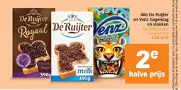 Albert Heijn Alle De Ruijter en Venz hagelslag en vlokken aanbieding