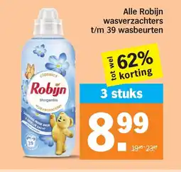 Albert Heijn Alle Robijn Wasverzachters aanbieding