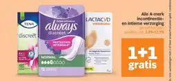 Albert Heijn Alle A-merk incontinentie- en intieme verzorging aanbieding