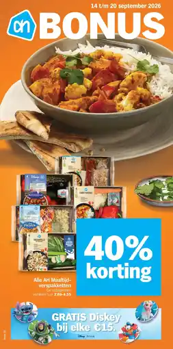 Albert Heijn Alle AH Maaltijd-verspakketten aanbieding