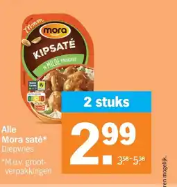 Albert Heijn Alle Mora saté* Diepvries aanbieding