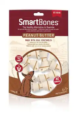Pets Place SmartBones Peanut Butter - Kauwsnacks - Mini 8 stuks aanbieding