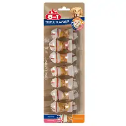Pets Place 8in1 Delights Kauwknoop Triple Flavour - Gebitsverzorgende snacks - 7 stuks XS aanbieding