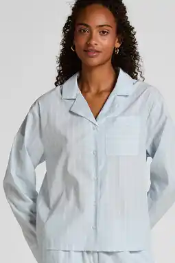 Wehkamp Hunkemöller pyjamatop licht blauw aanbieding