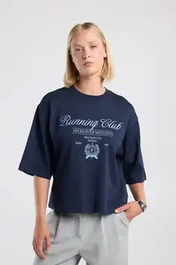 Wehkamp America Today T-shirt met print - donkerblauw aanbieding
