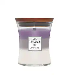 Wehkamp WoodWick geurkaars Trilogy Amethyst Sky Medium aanbieding