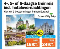 Albert Heijn 4-, 5- of 6-daagse treinreis incl. hotelovernachtingen aanbieding
