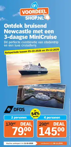 Albert Heijn Ontdek bruisend Newcastle met een 3-daagse MiniCruise aanbieding