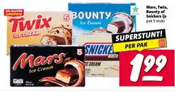 Nettorama Mars, Twix, Bounty of Snickers ijs aanbieding
