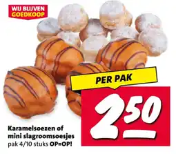 Nettorama Karamelsoezen of mini slagroomsoesjes aanbieding