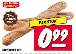 Nettorama Stokbrood wit* aanbieding