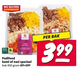 Nettorama Padifood bami of nasi speciaal aanbieding