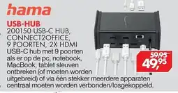Vobis hama USB-HUB 200150 USB-C HUB, CONNECT2OFFICE aanbieding